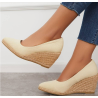 Sandale espadrille à plateforme à enfiler à bout fermé